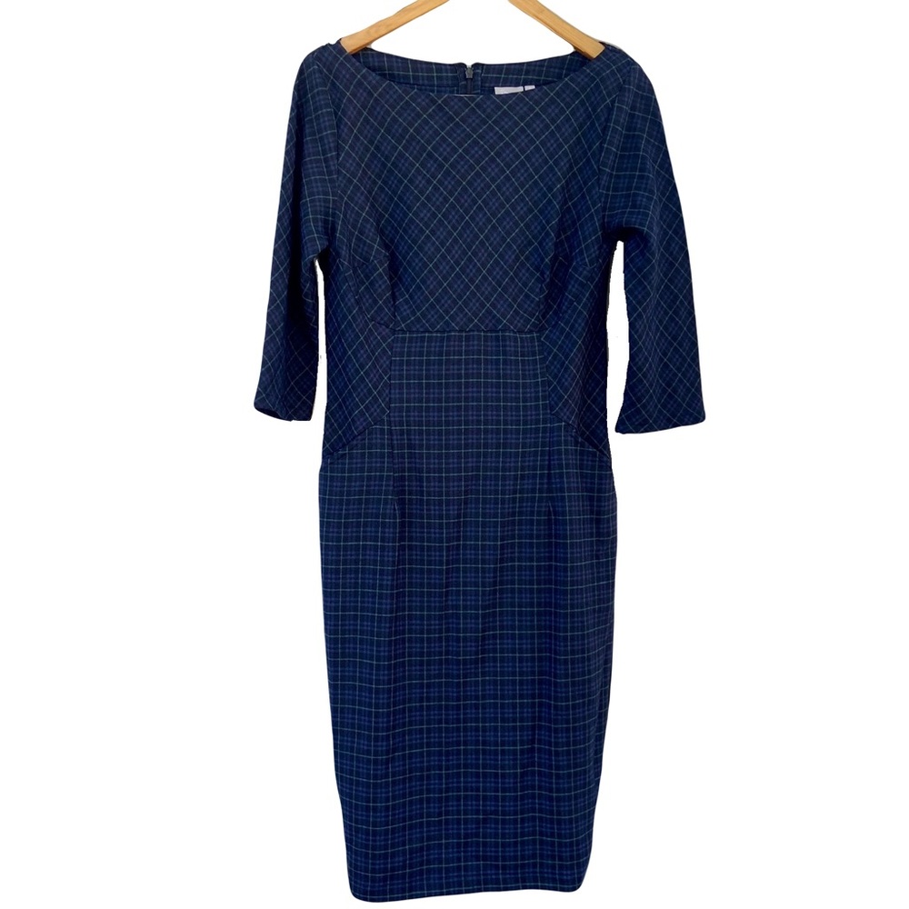 Eshakti Plaid Sheath Dress With Pockets NWOT